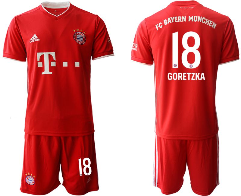 Men 2020-2021 club Bayern Munich home #18 red Soccer Jerseys->bayern munich jersey->Soccer Club Jersey